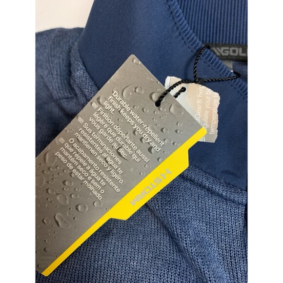 Under Armour Golf 1/4 Snap Henley XXL Blue Loose Coldgear Storm Pullover - Picture 3 of 10